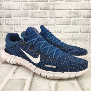 Nike Free RN 5.0 Men's Size 12 Blue White Athletic Running Gym Training Sneakers